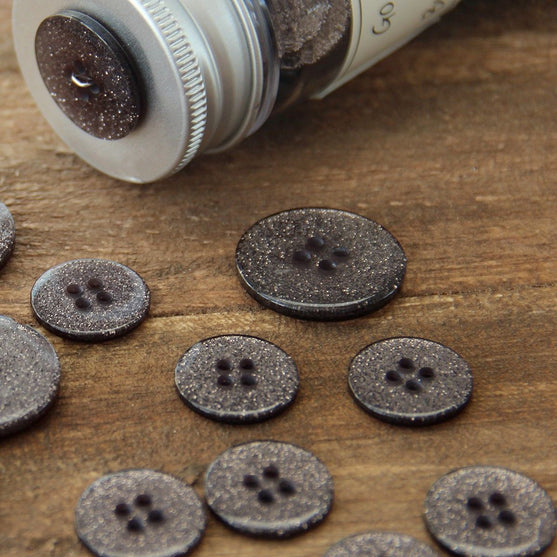 Boutons Glitter - Noir - Plusieurs Tailles - Go Handmade
5