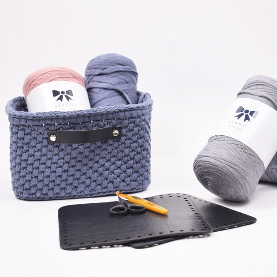 Panière avec base en cuir - Grand
2