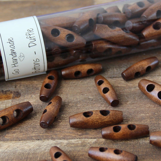 Boutons en bois allongés - 35 mm - Go Handmade
4