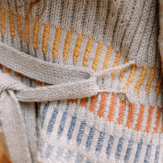 Fusing Cardigan - Gilet Ouvert avec Ceinture à Nouer
3