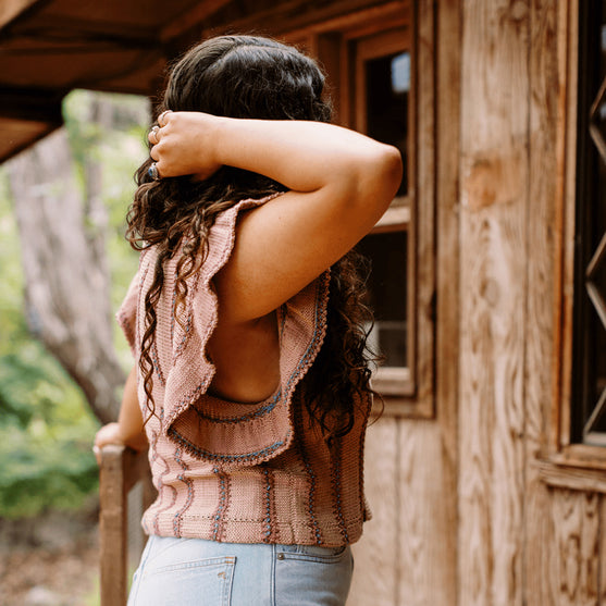 Dalle de Verre - Haut à Manches Volantées
6
