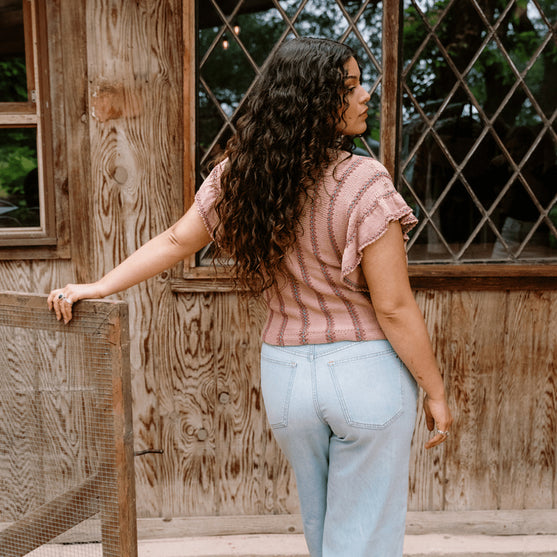 Dalle de Verre - Haut à Manches Volantées
9