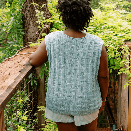Calme Top - Haut Basketweave Sans Manche
3