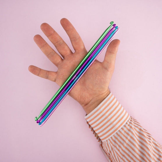 Ensemble de crochets tunisiens doubles Alu - 28 cm - Hobbii
4