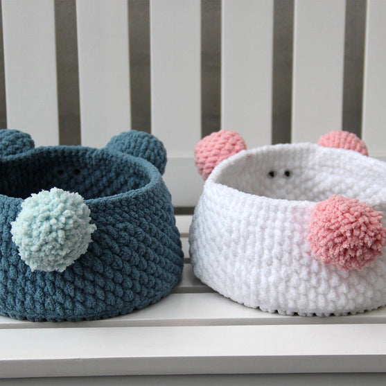 Teddy Basket avec fond en cuir PU
3
