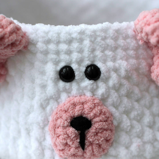 Teddy Basket avec fond en cuir PU
4