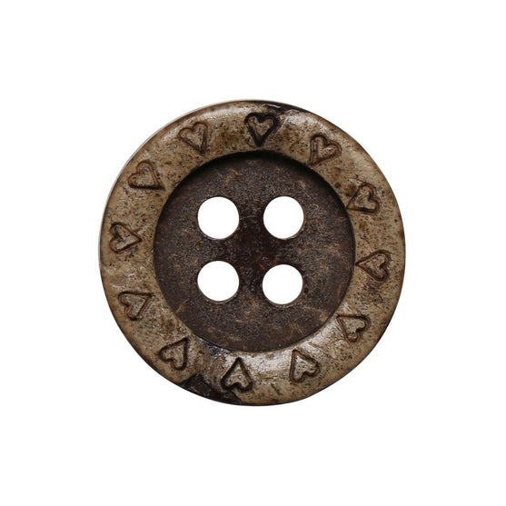Boutons coco - Coeurs - Go Handmade
3
