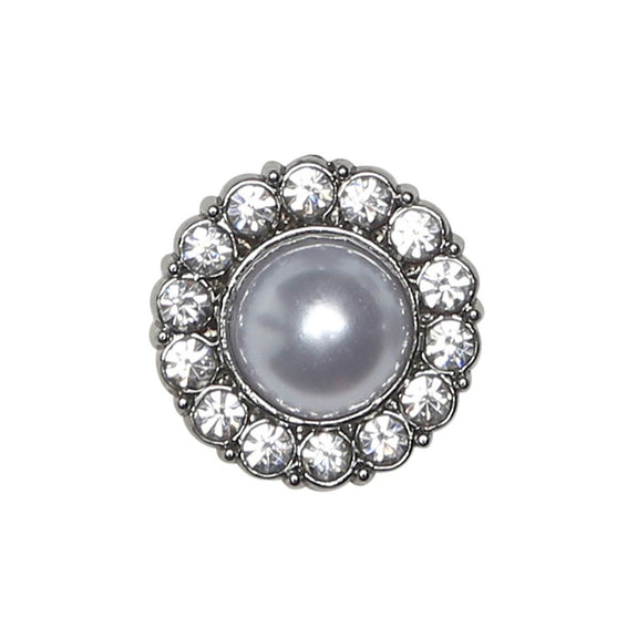 Boutons Perle avec Pierre - Argent - Plusieurs Tailles - Go Handmade
2