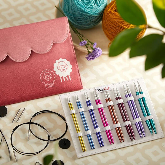 Jeu d'aiguilles circulaires interchangeables Zing Deluxe - KnitPro
4