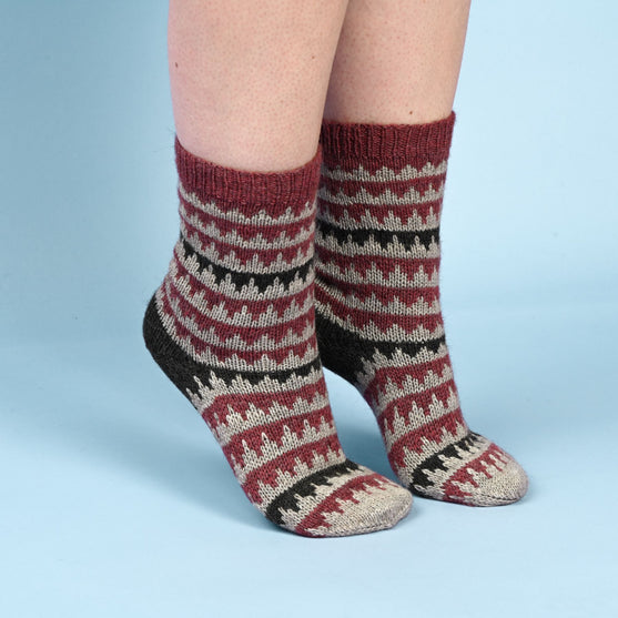 Chaussettes en motif Jacquard
2