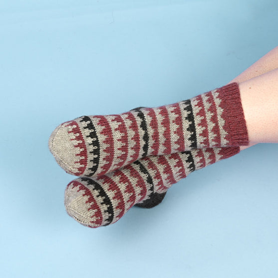 Chaussettes en motif Jacquard
3