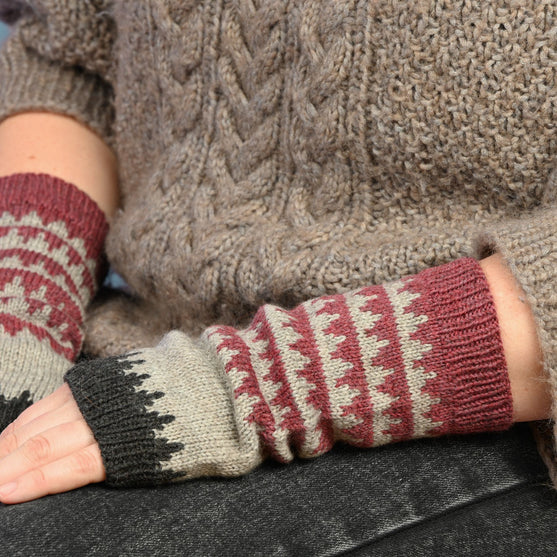 Manchettes en motif Jacquard
6