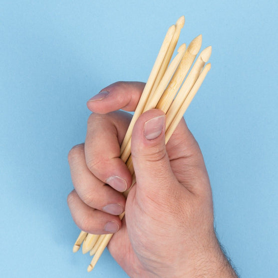 Ensemble de crochets tunisiens doubles en bambou - 20 cm - Hobbii
3