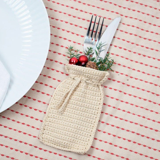 Pochette pour couverts de Noël
5
