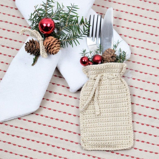 Pochette pour couverts de Noël
7