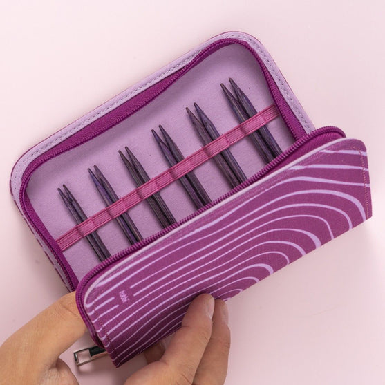 Set d'aiguilles circulaires courtes interchangeables Betula Essential - Mulberry - Hobbii
3