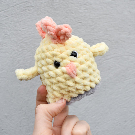 Lièvre et poussin - Peluche réversible
9