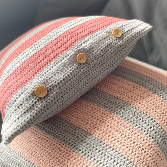 Coussin Rayé en Coton – Carré
2