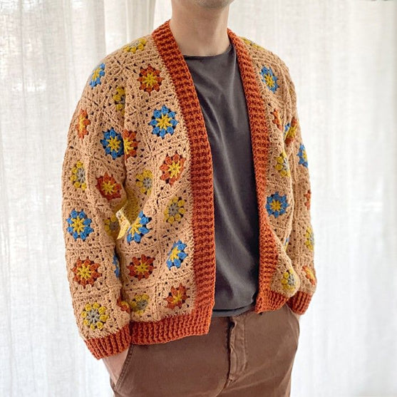 Floral Fusion - Cardigan pour homme
4