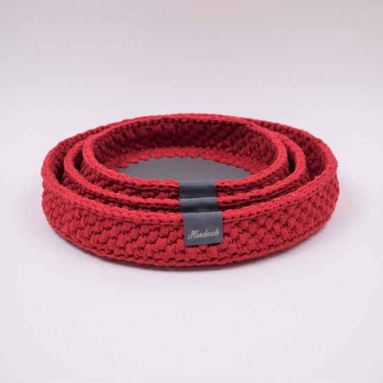 Corbeille décorative avec fond en cuir rond - Noël
3