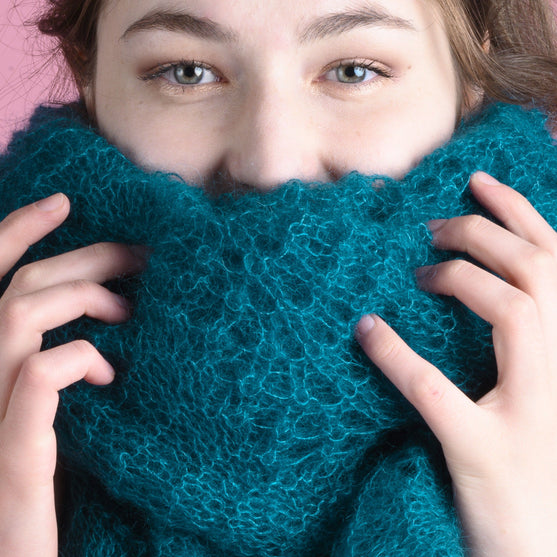 Châle Paon en Kid Silk
4