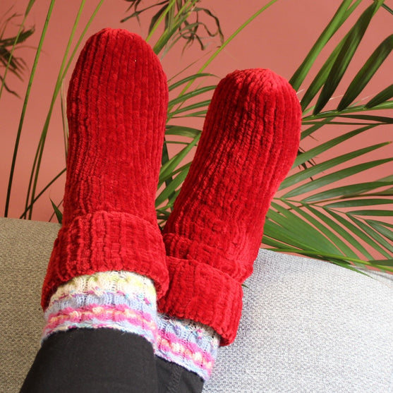 Canapé chaussettes - Chaussettes tricotées
2