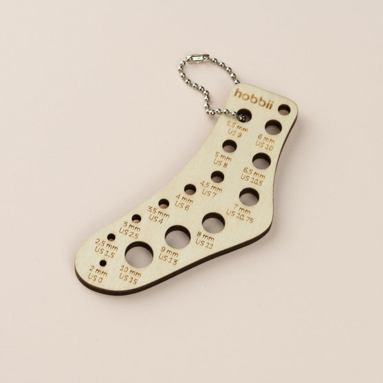 Porte-clés Jauge à aiguilles à tricoter - Chaussette - Hobbii
2