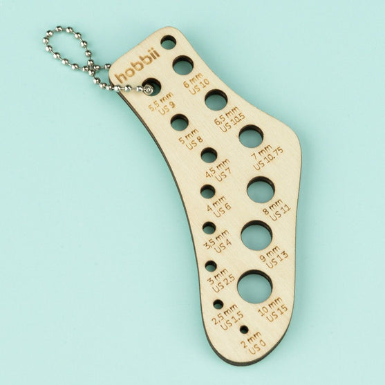 Porte-clés Jauge à aiguilles à tricoter - Chaussette - Hobbii
5