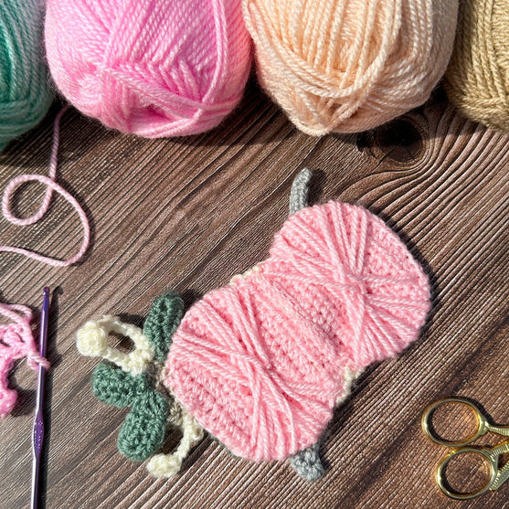 Pelote de Laine et Crochet - Appliqué
4