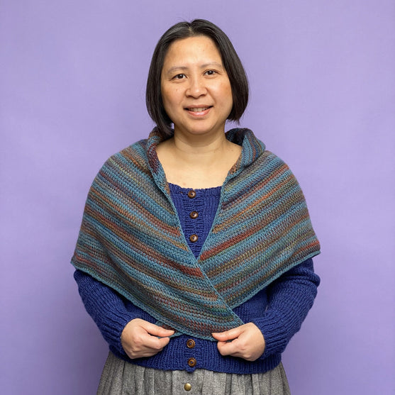 Jasmin - Châle au crochet tunisien
3