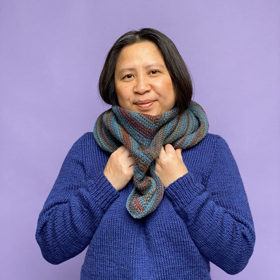 Jasmin - Châle au crochet tunisien
4