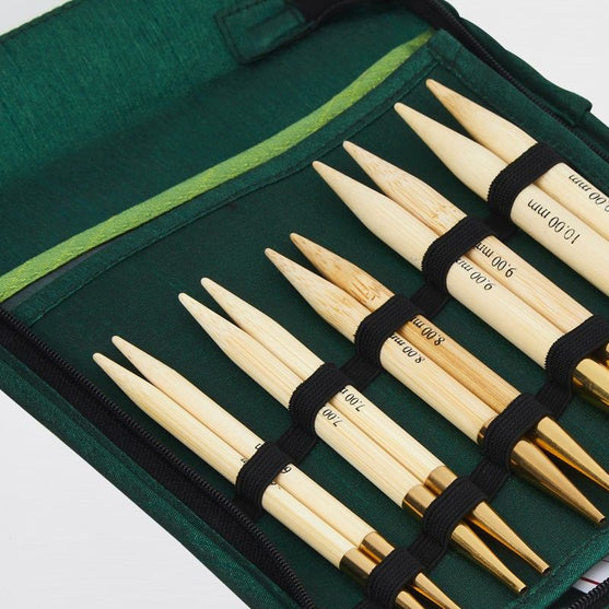 Set d'aiguilles circulaires interchangeables Bamboo - Grandes tailles - KnitPro
3