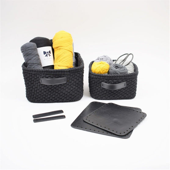 Panière avec base en cuir - Grand
5