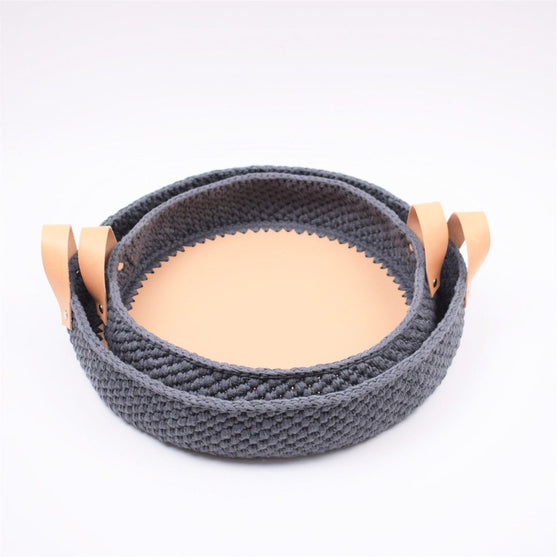 Projet Ribbon Panier avec base en cuir
2
