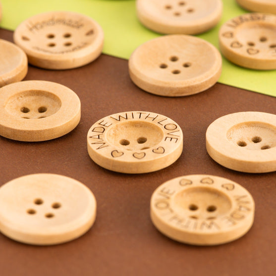 Boutons en bois - 21 mm - Hobbii
4
