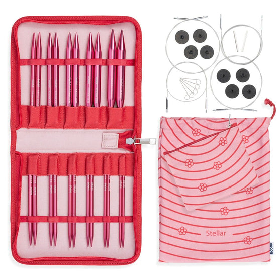 

Set d'aiguilles circulaires interchangeables Stellar Deluxe - Coral - Hobbii
1