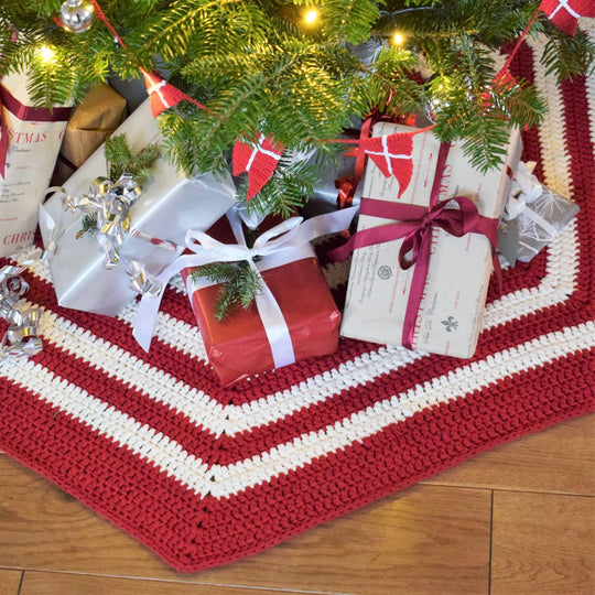 Tapis Sapin de Noël Crocheté