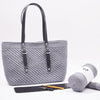 

Ribbon Shopper avec Fond en Cuir
5