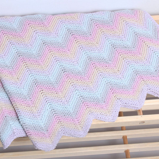 Couverture Bébé Zig Zag (Pastel)
