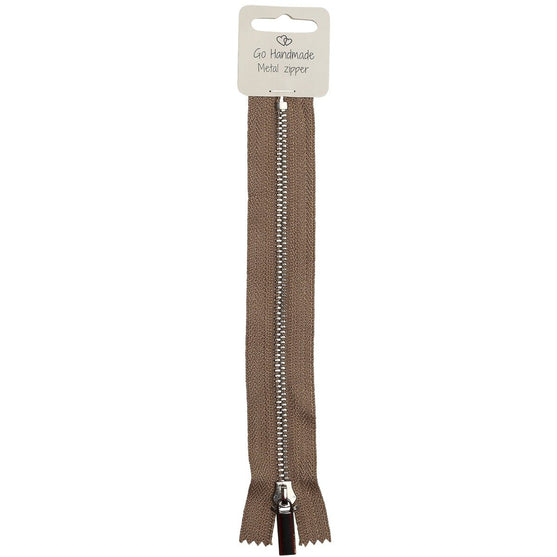 

Fermeture éclair dents métal - Beige - Go Handmade
1