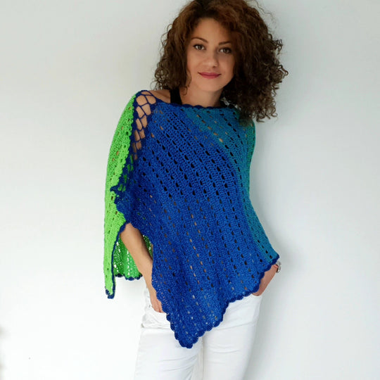 Poncho Green Sea