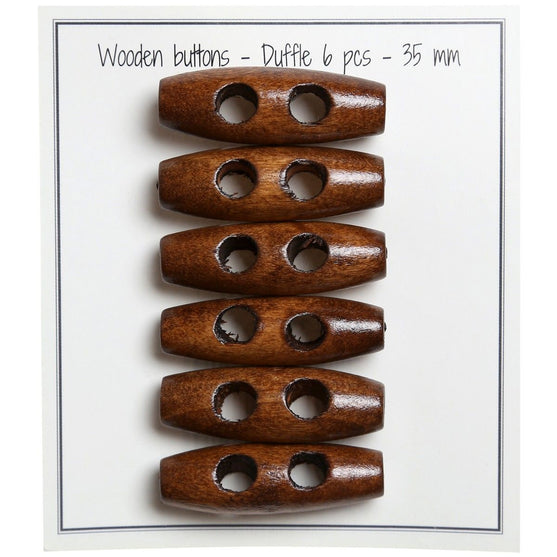 

Boutons en bois allongés - 35 mm - Go Handmade
1
