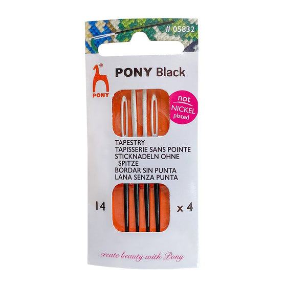 

Aiguilles à Tapisserie et Broderie Bout Rond - Noir & Blanc - Taille 14 - Pony
1