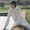 

6183-40 Pull col roulé à manches raglan en crochet
1