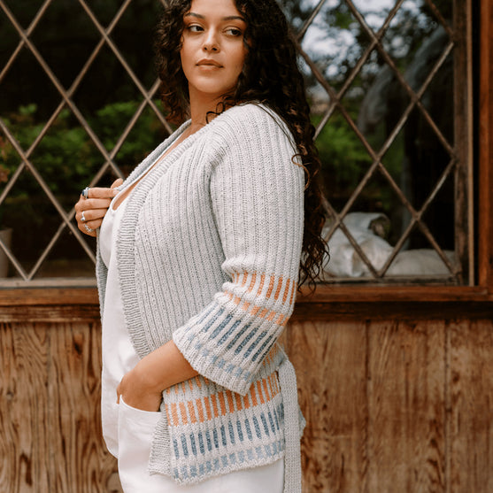 

Fusing Cardigan - Gilet Ouvert avec Ceinture à Nouer
1