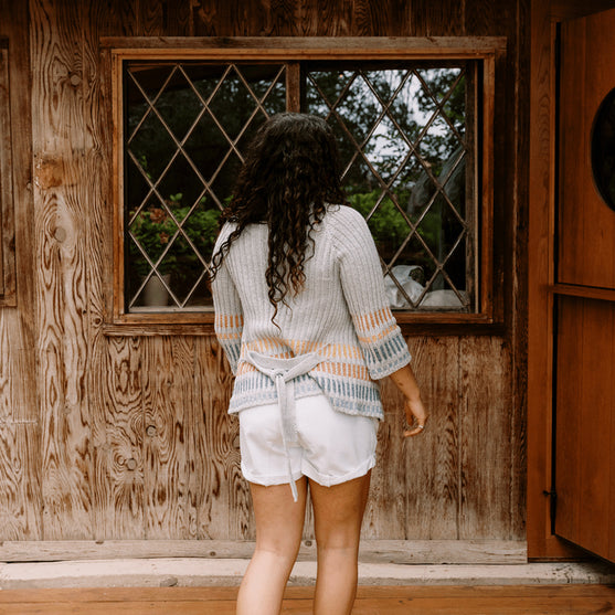 

Fusing Cardigan - Gilet Ouvert avec Ceinture à Nouer
4