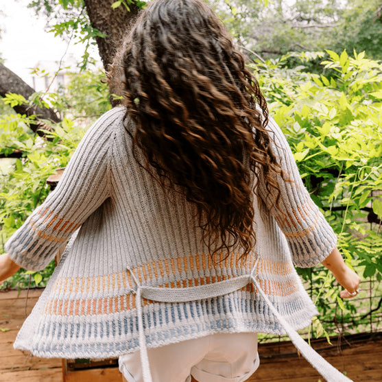 

Fusing Cardigan - Gilet Ouvert avec Ceinture à Nouer
6