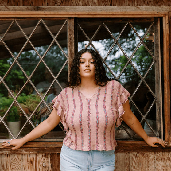 

Dalle de Verre - Haut à Manches Volantées
1