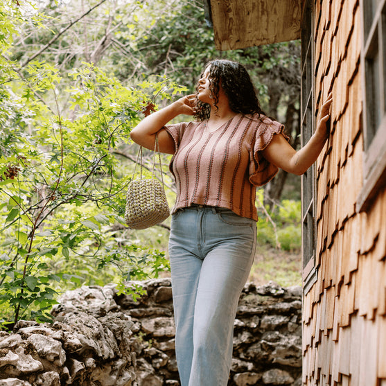 

Dalle de Verre - Haut à Manches Volantées
4