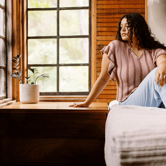 

Dalle de Verre - Haut à Manches Volantées
5